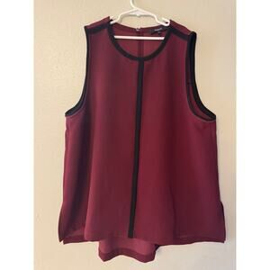 Madewell women's canal crepe tank top maroon size large